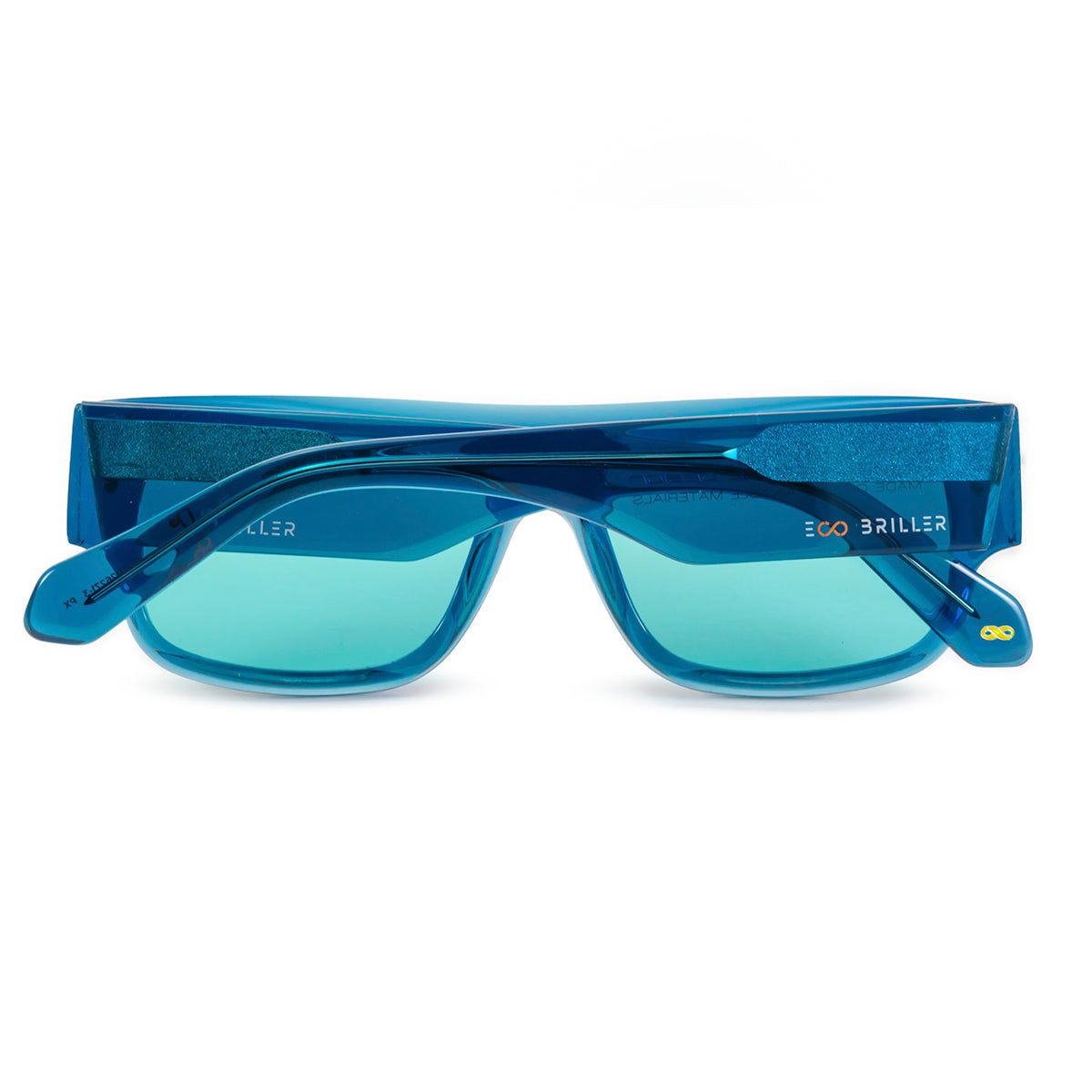 Anteojos De Sol Glasgow Premium Series Translucido Azul Lente Turquesa Eco Sustentable