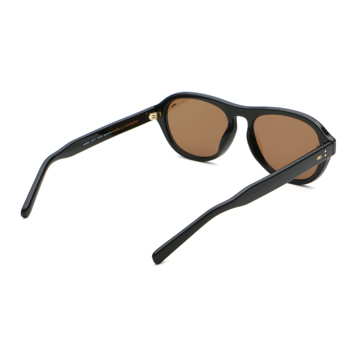 Hollywood Negro Brillo Lente Marron
