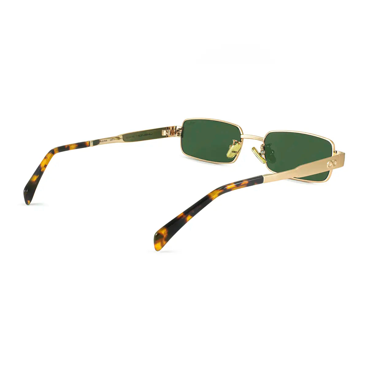 Anteojos De Sol Honshu Dorado Lente Verde