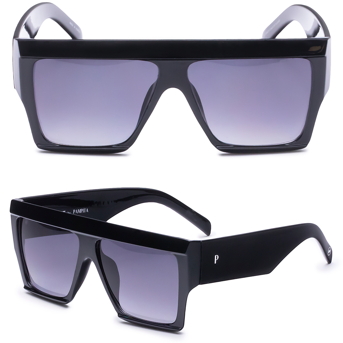 Ibiza Negro Brillo Lente Gris Degrade By Pampita