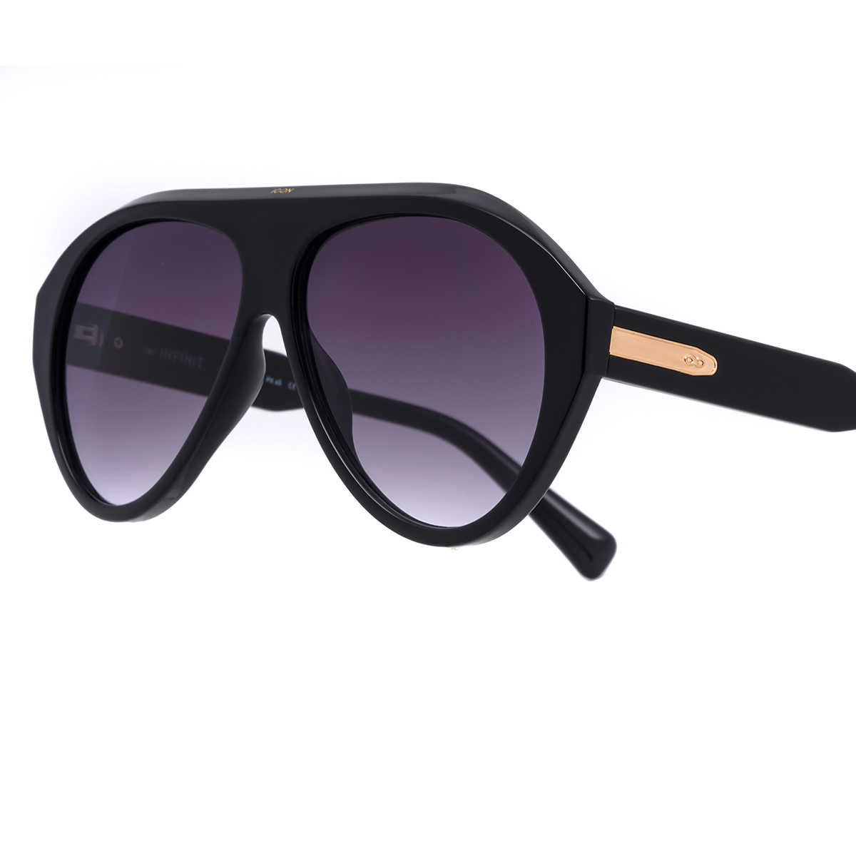Icon Negro Brillo Lente Gris Degrade