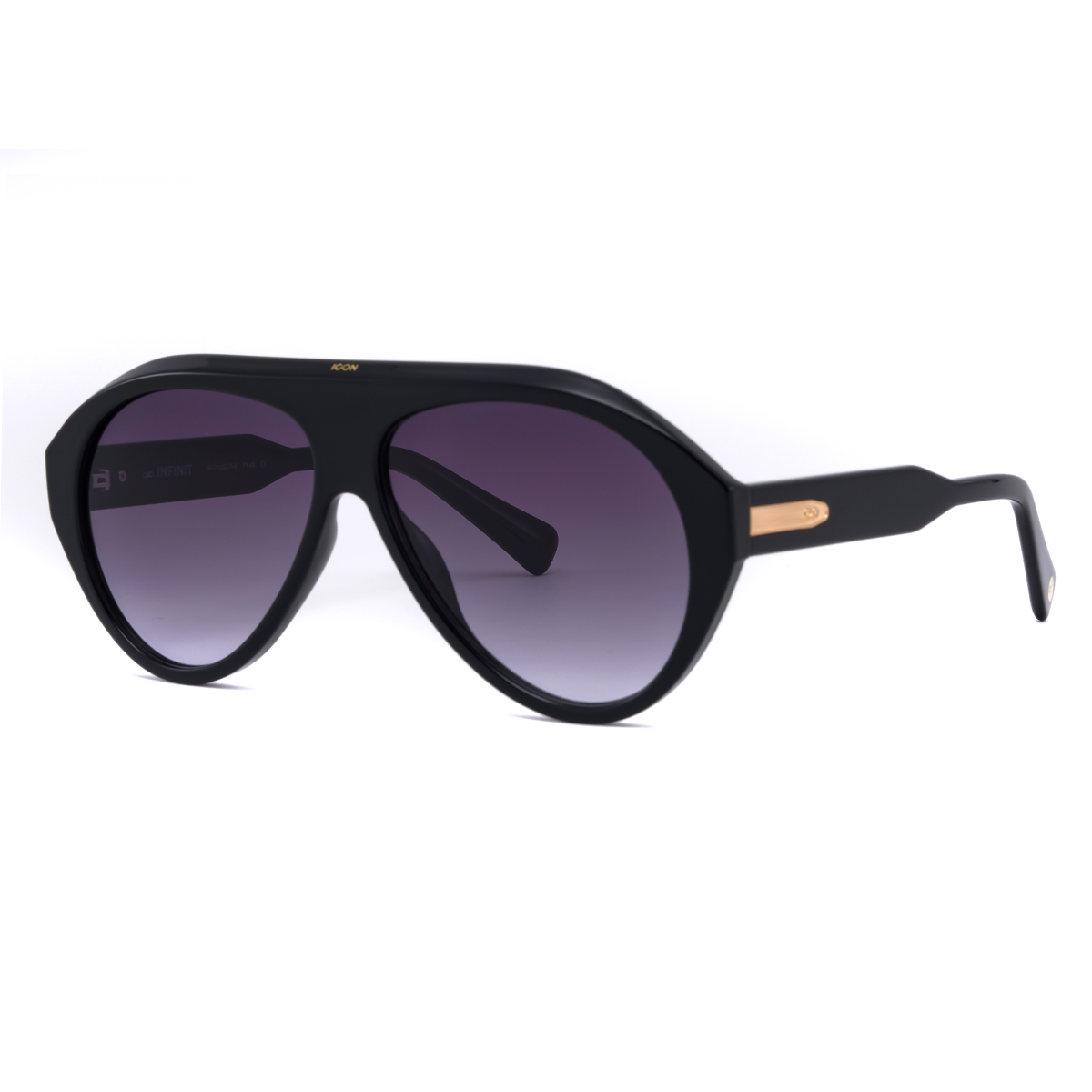 Icon Negro Brillo Lente Gris Degrade