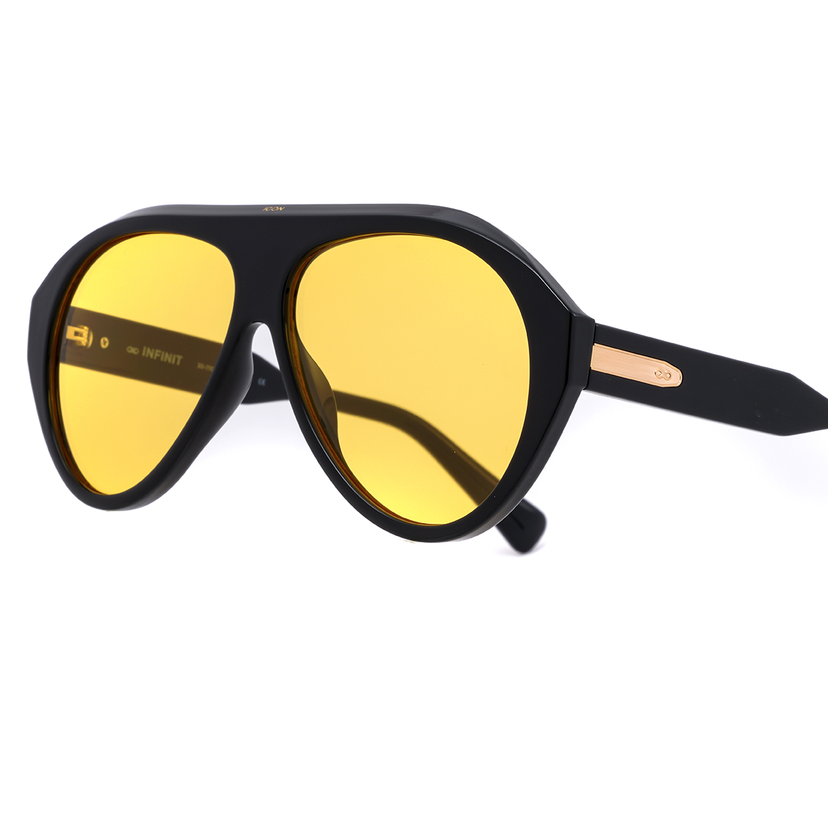 Icon Negro Brillo Lente Amarilla