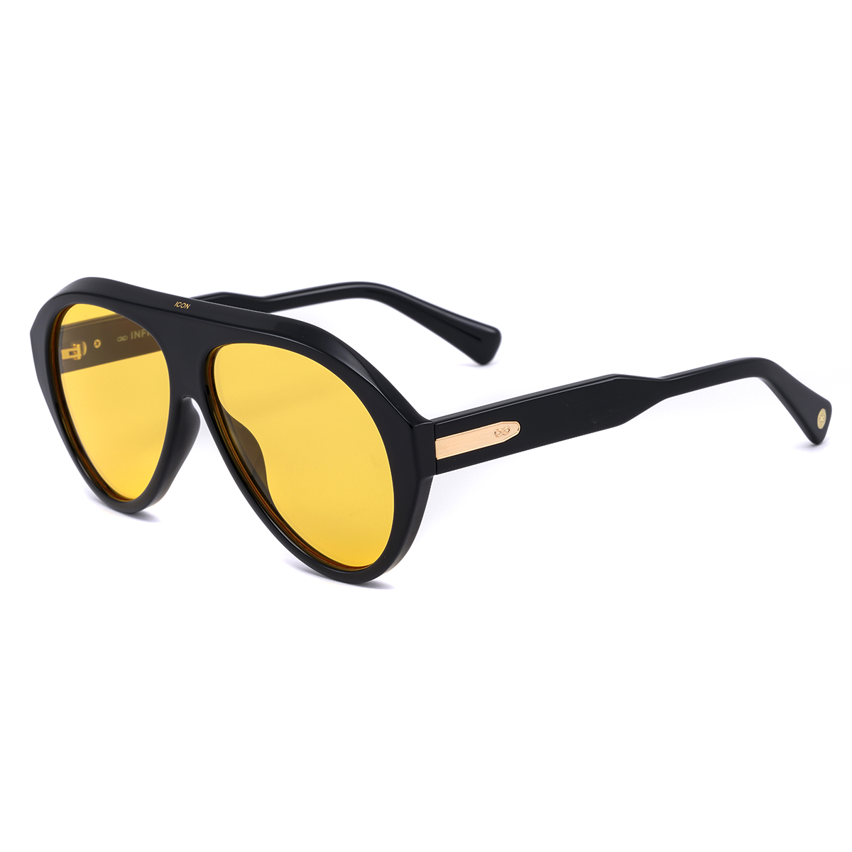 Icon Negro Brillo Lente Amarilla