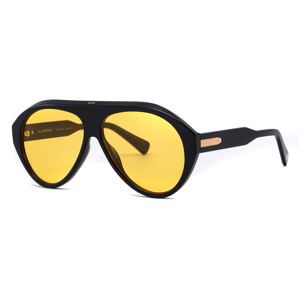 Icon Negro Brillo Lente Amarilla