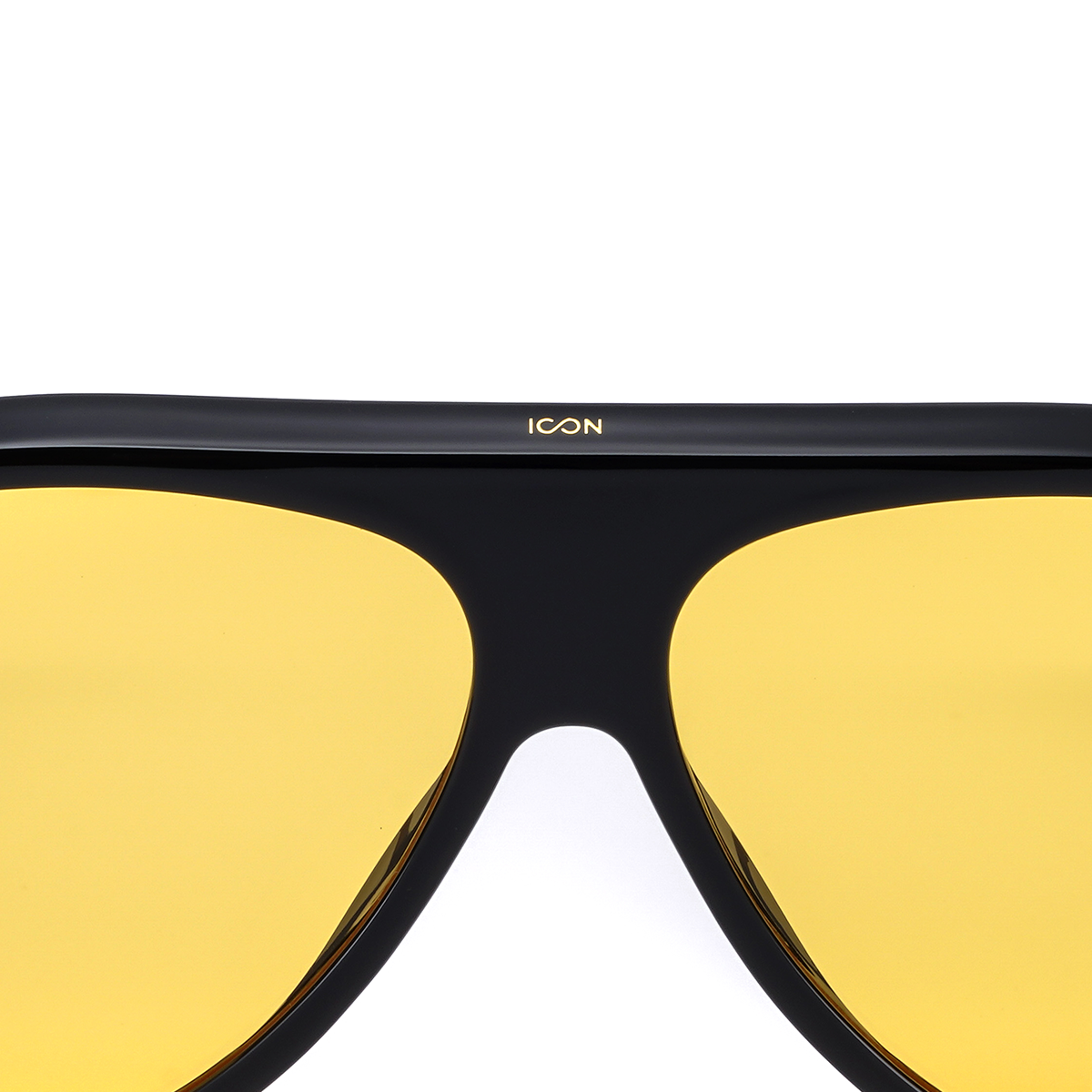 Icon Negro Brillo Lente Amarilla