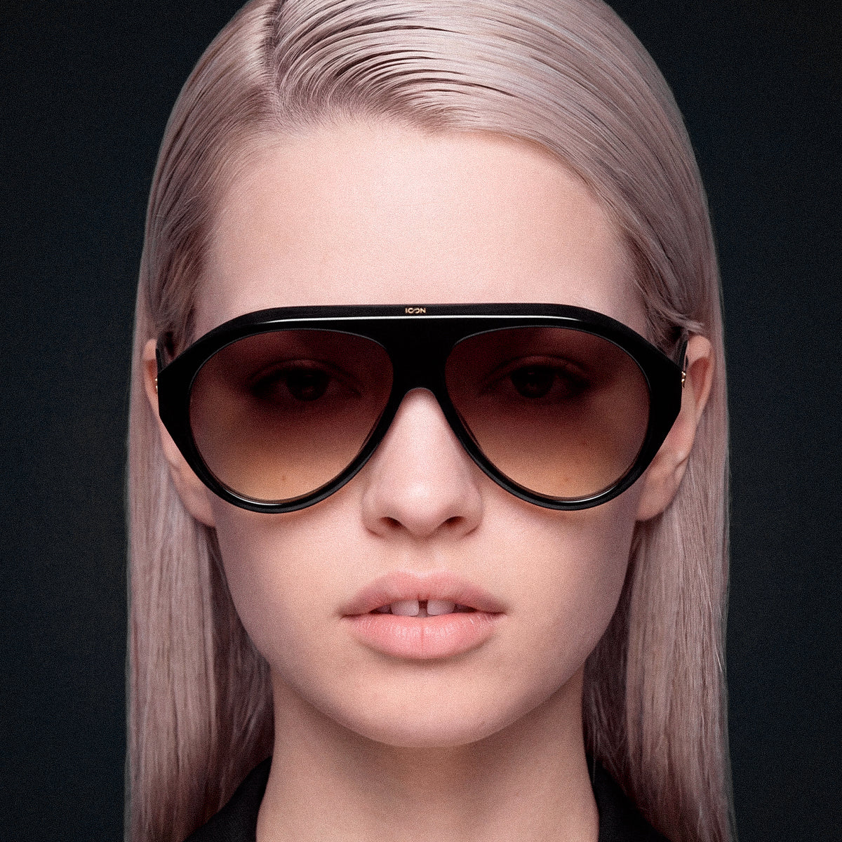 Icon Negro Brillo Lente Marron Degrade