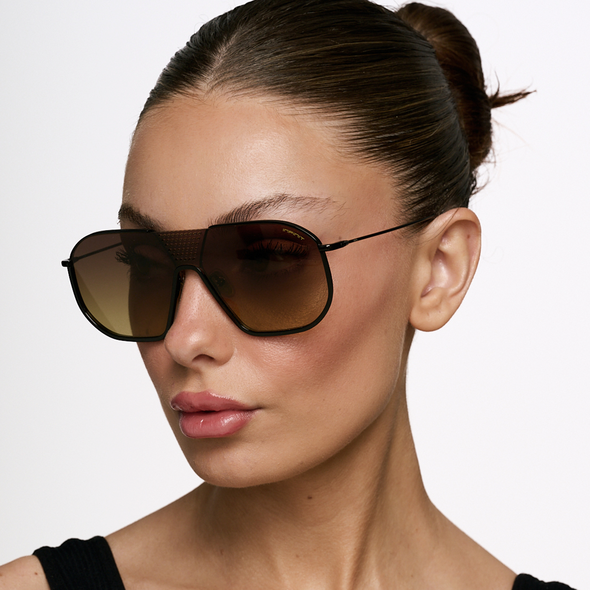 Indianapolis Negro Brillo Lente Marron Degrade