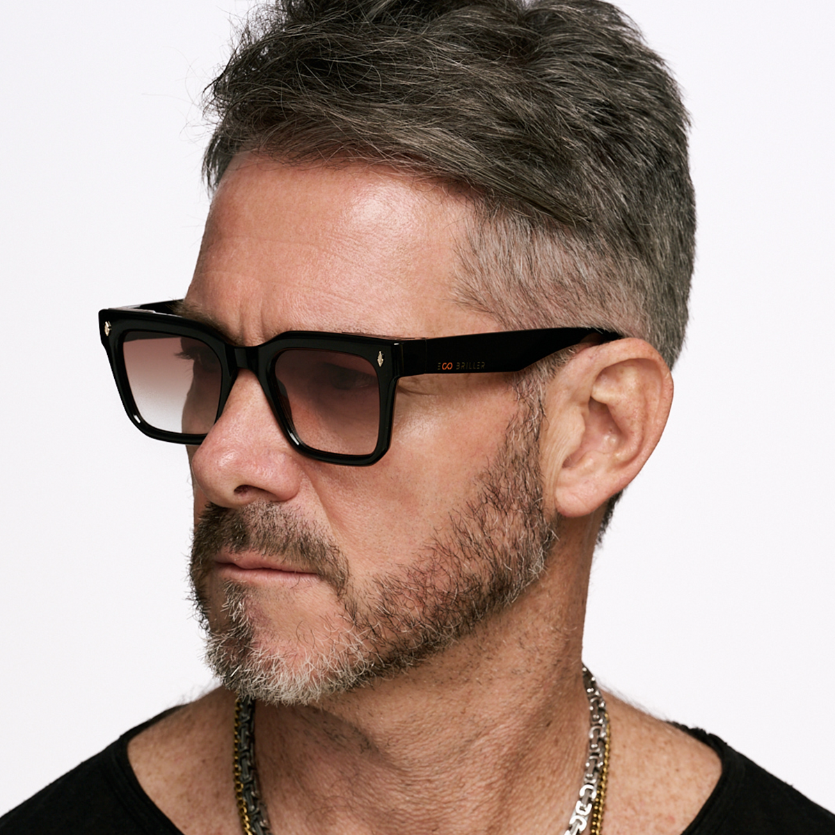 Jacobs Negro Brillo Lente Marron Degrade Eco Sustentable