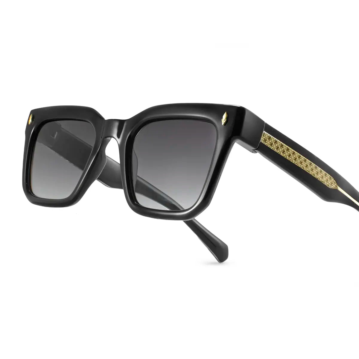 Jacobs Negro Brillo Lente Gris Degrade