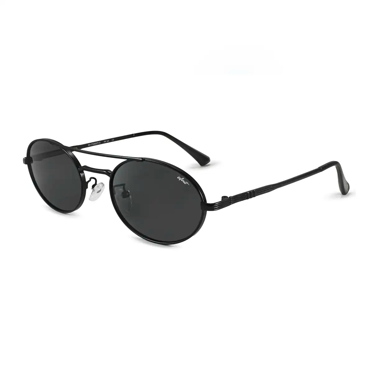 Anteojos De Sol Kaid Negro Brillo Lente Gris By Pampita