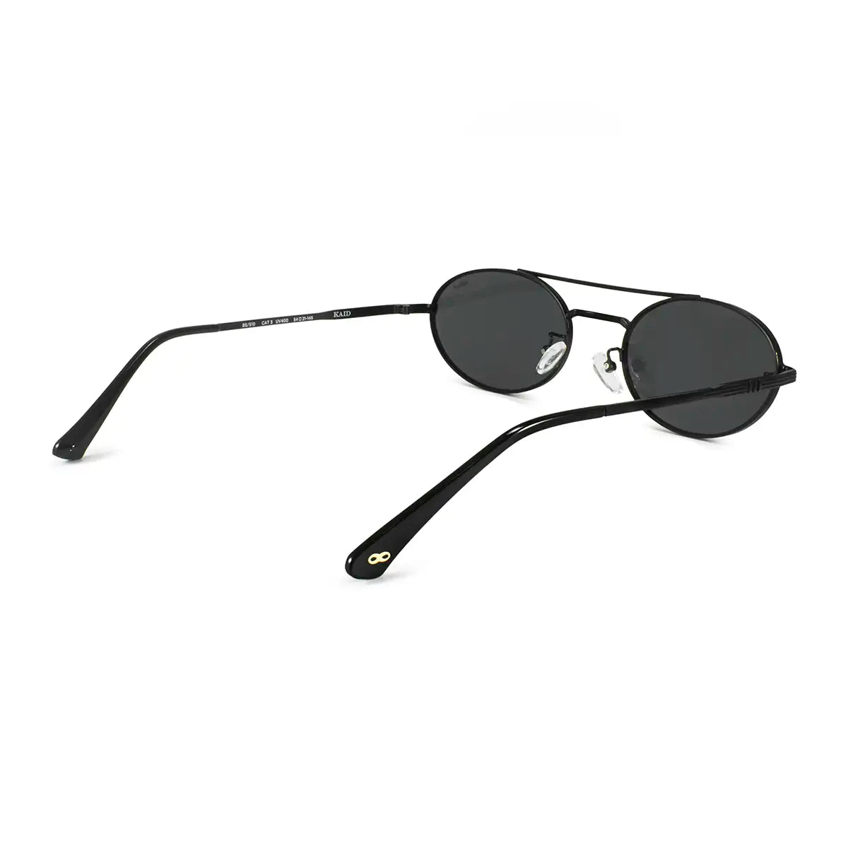 Anteojos De Sol Kaid Negro Brillo Lente Gris By Pampita