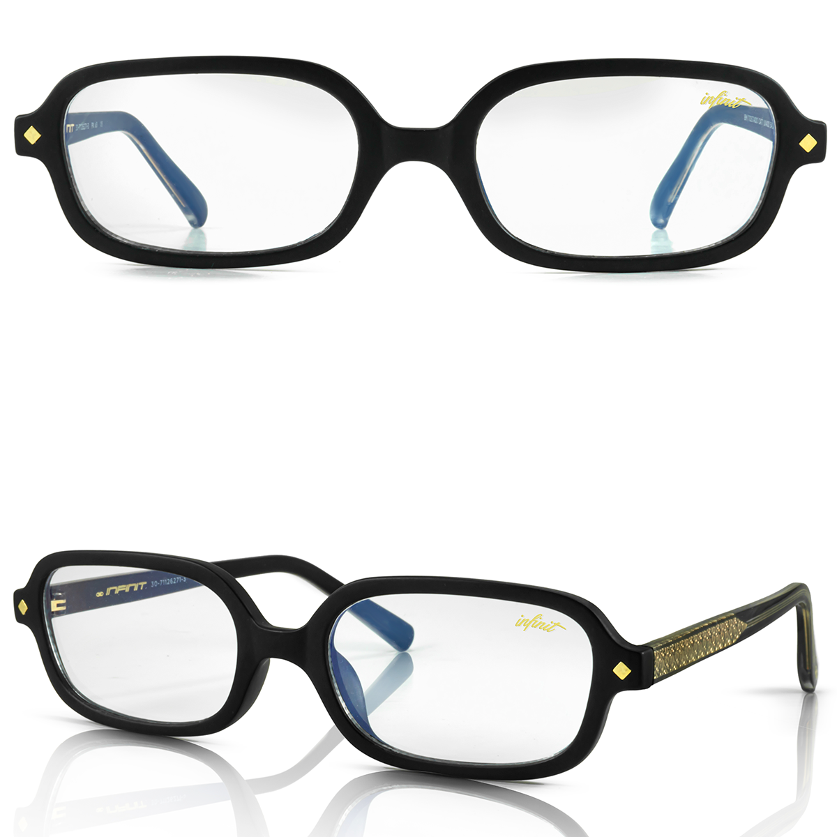 Anteojos Filtro Luz Azul Karl Negro Mate con Antireflejo