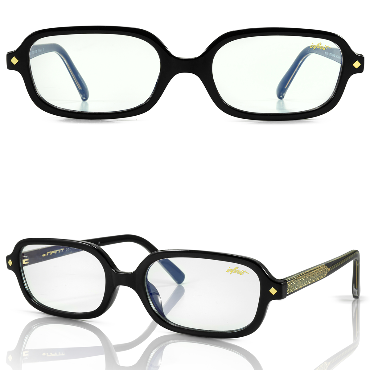 Anteojos Filtro Luz Azul Karl Negro Brillo con Antireflejo