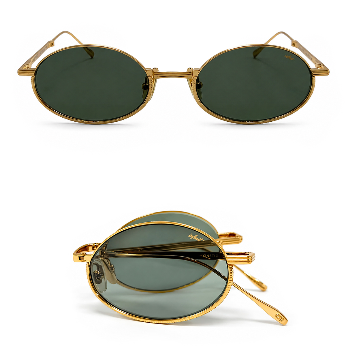 Kinetic Plegable Dorado Lente Verde