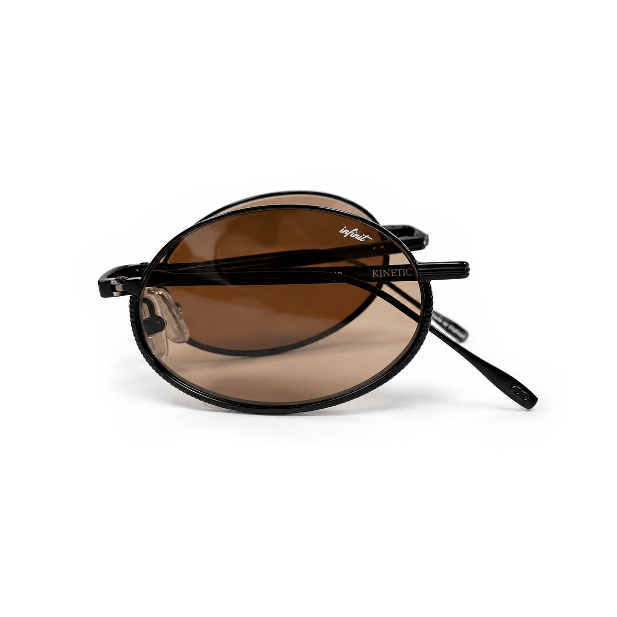 Kinetic Plegable Negro Lente Marron