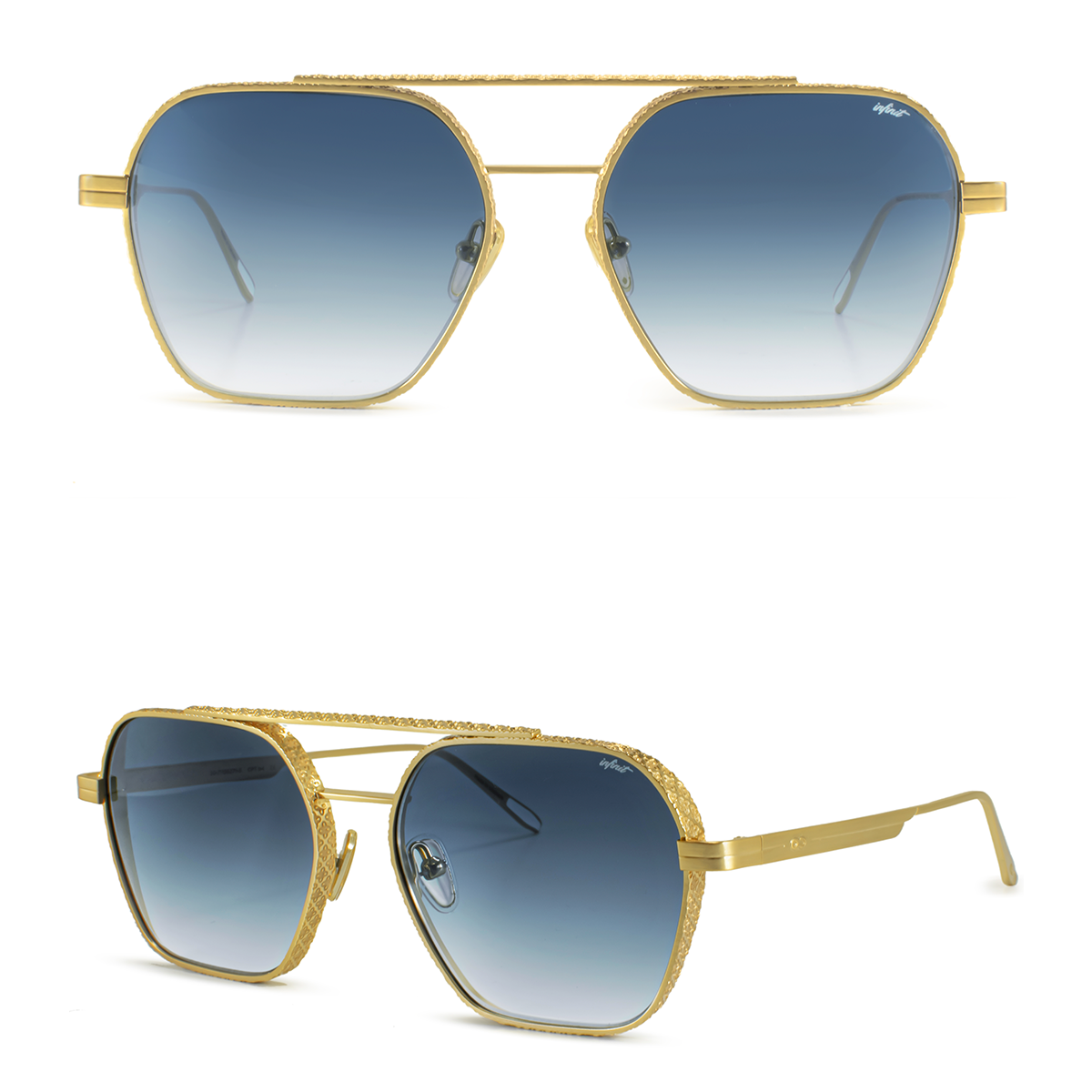 Las Vegas Dorado Lente Azul Degrade