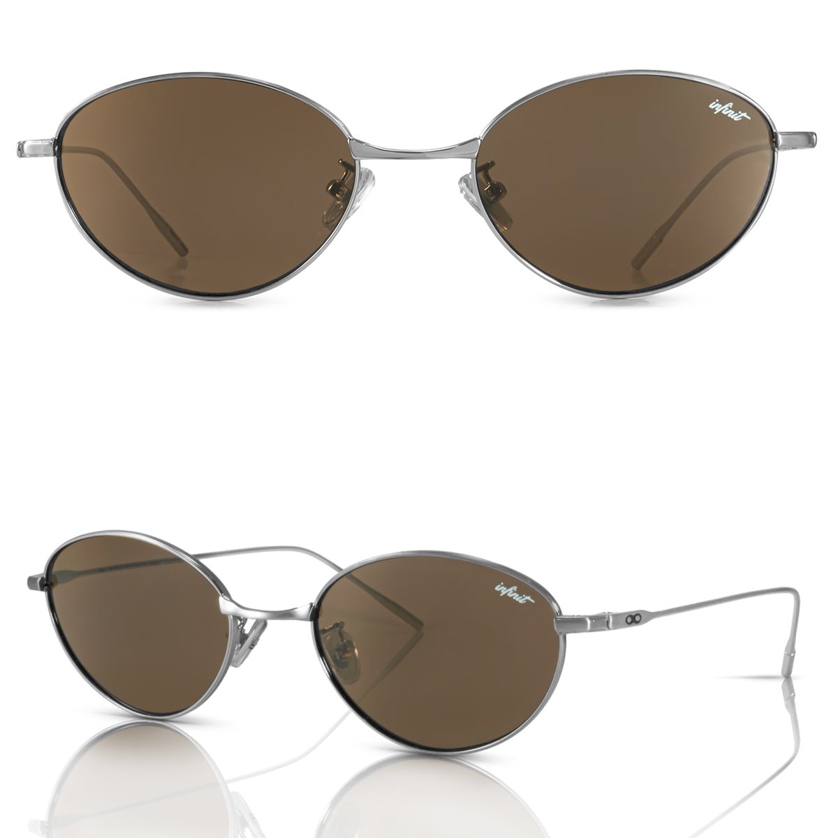 Lenny Plateado Lente Marron