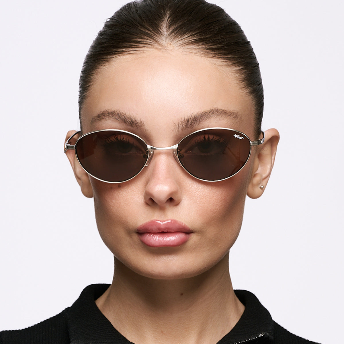 Lenny Plateado Lente Marron