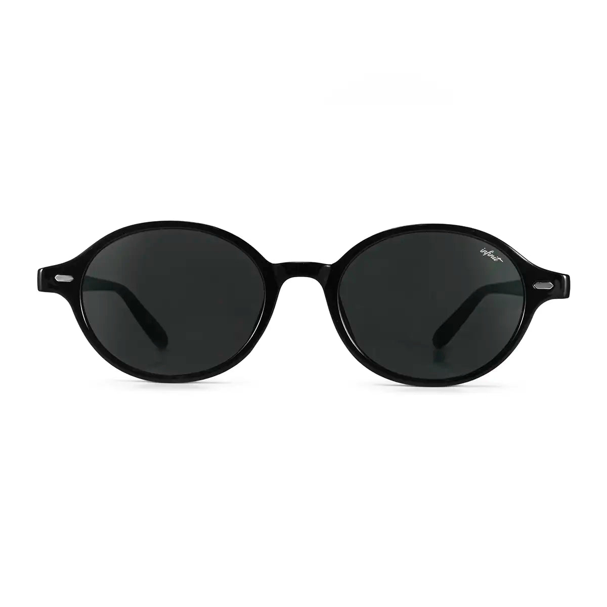 Anteojos De Sol Lenza Negro Brillo Lente Gris By Pampita