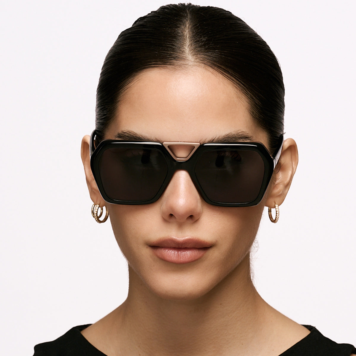 London Negro Brillo Lente Gris