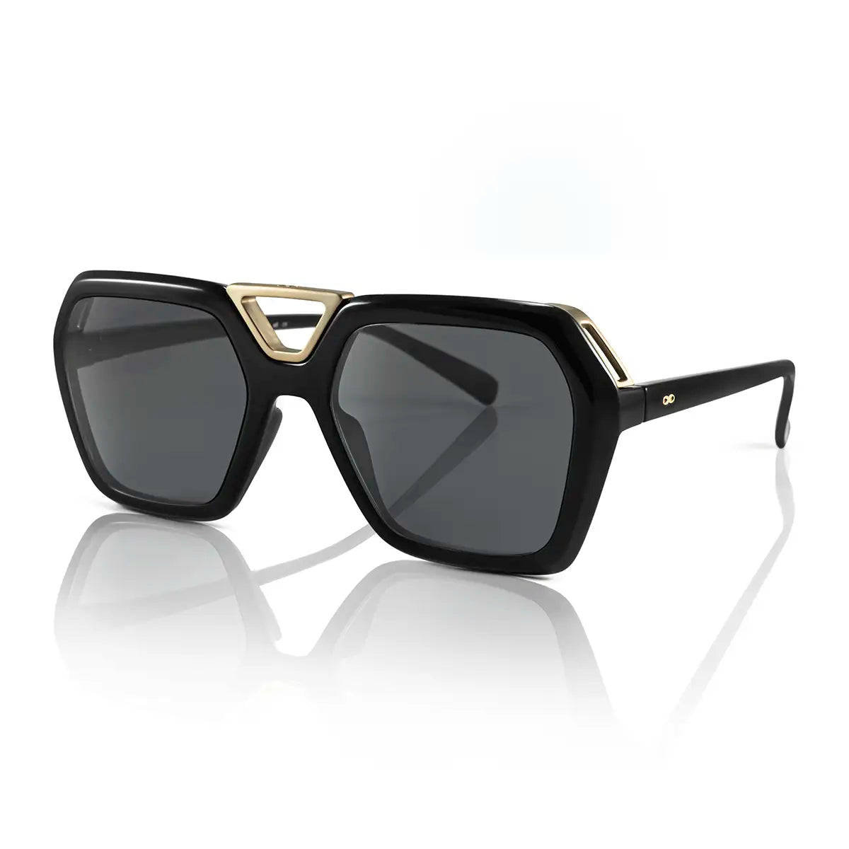 London Negro Brillo Lente Gris