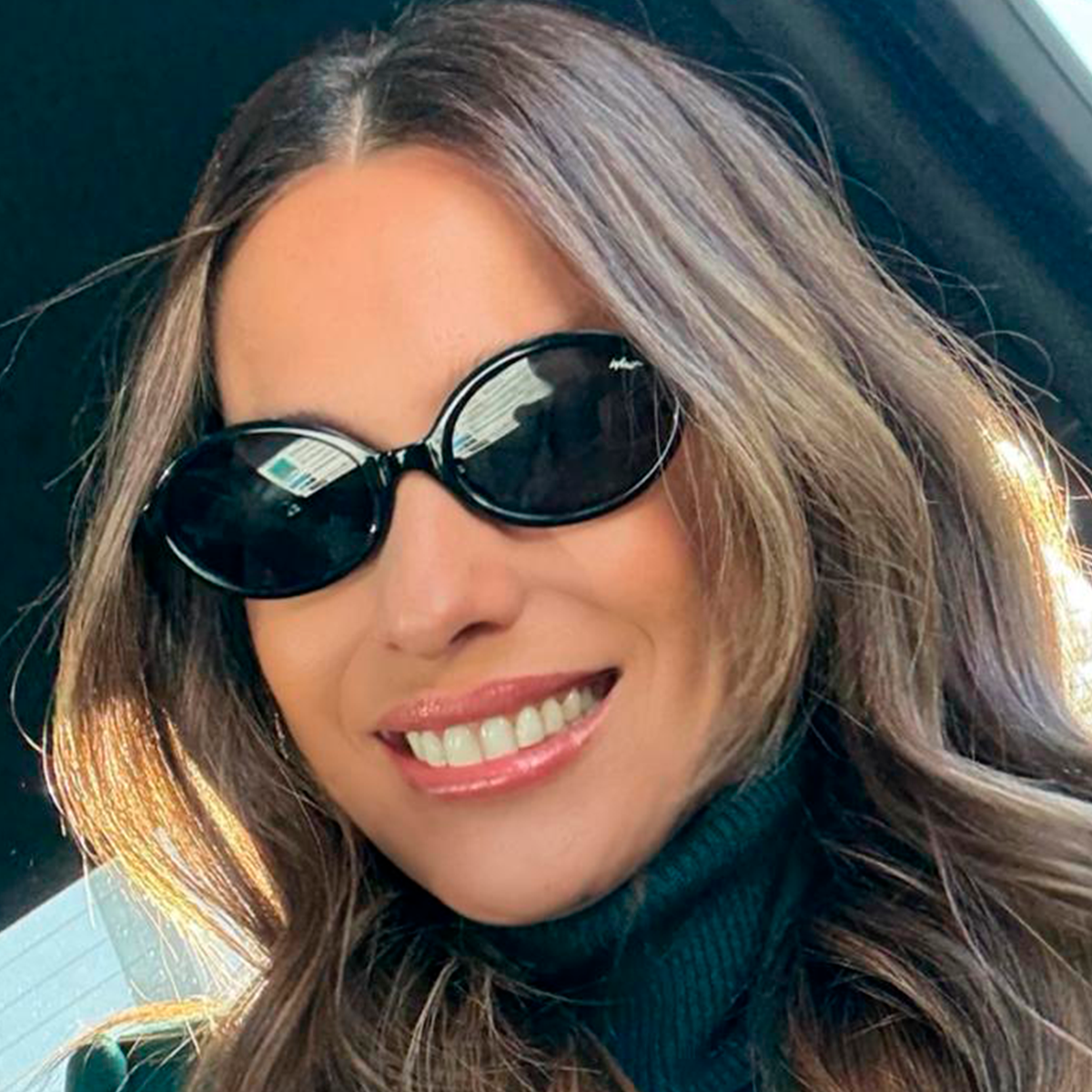 Anteojos De Sol Lumina Negro Brillo Lente Gris By Pampita