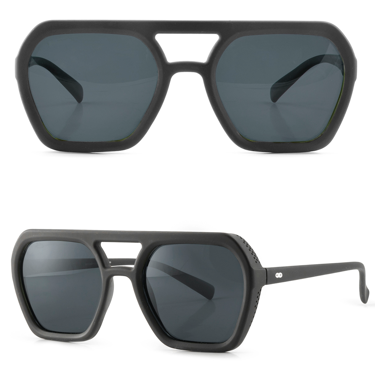 Lyon Negro Mate Lente Gris