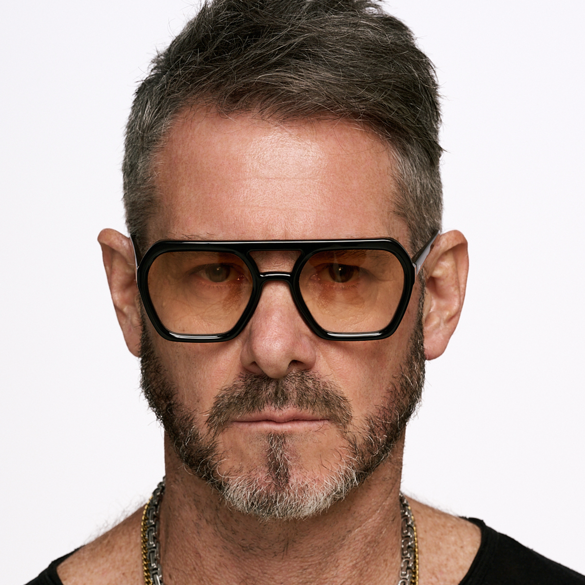 Lyon Negro Brillo Lente Naranja Degradé