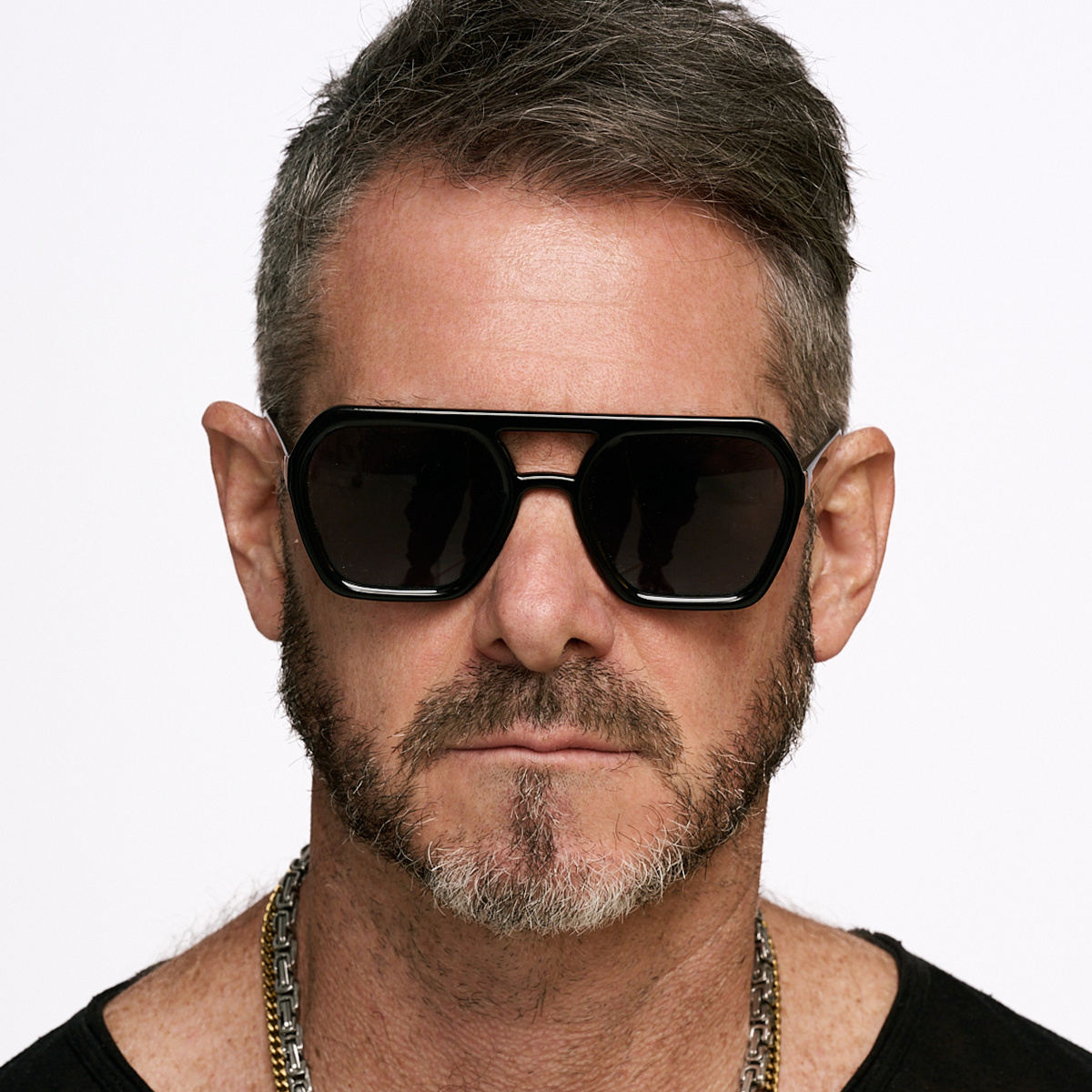 Lyon Negro Brillo Lente Gris Polarizado