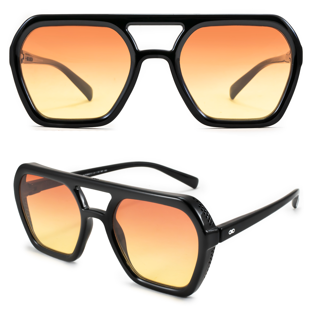 Lyon Negro Brillo Lente Sunset Degrade