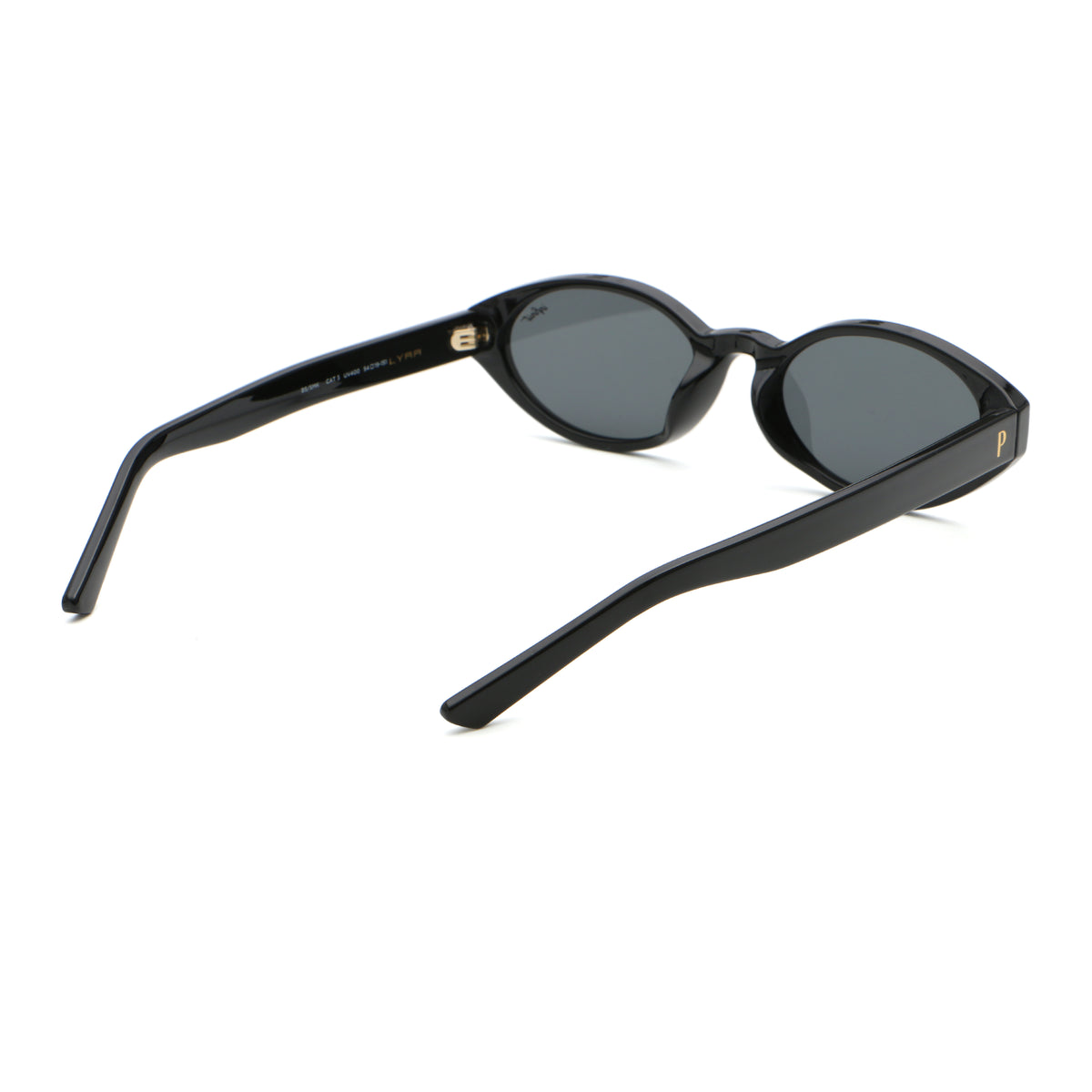 Lyra Negro Brillo Lente Gris By Pampita