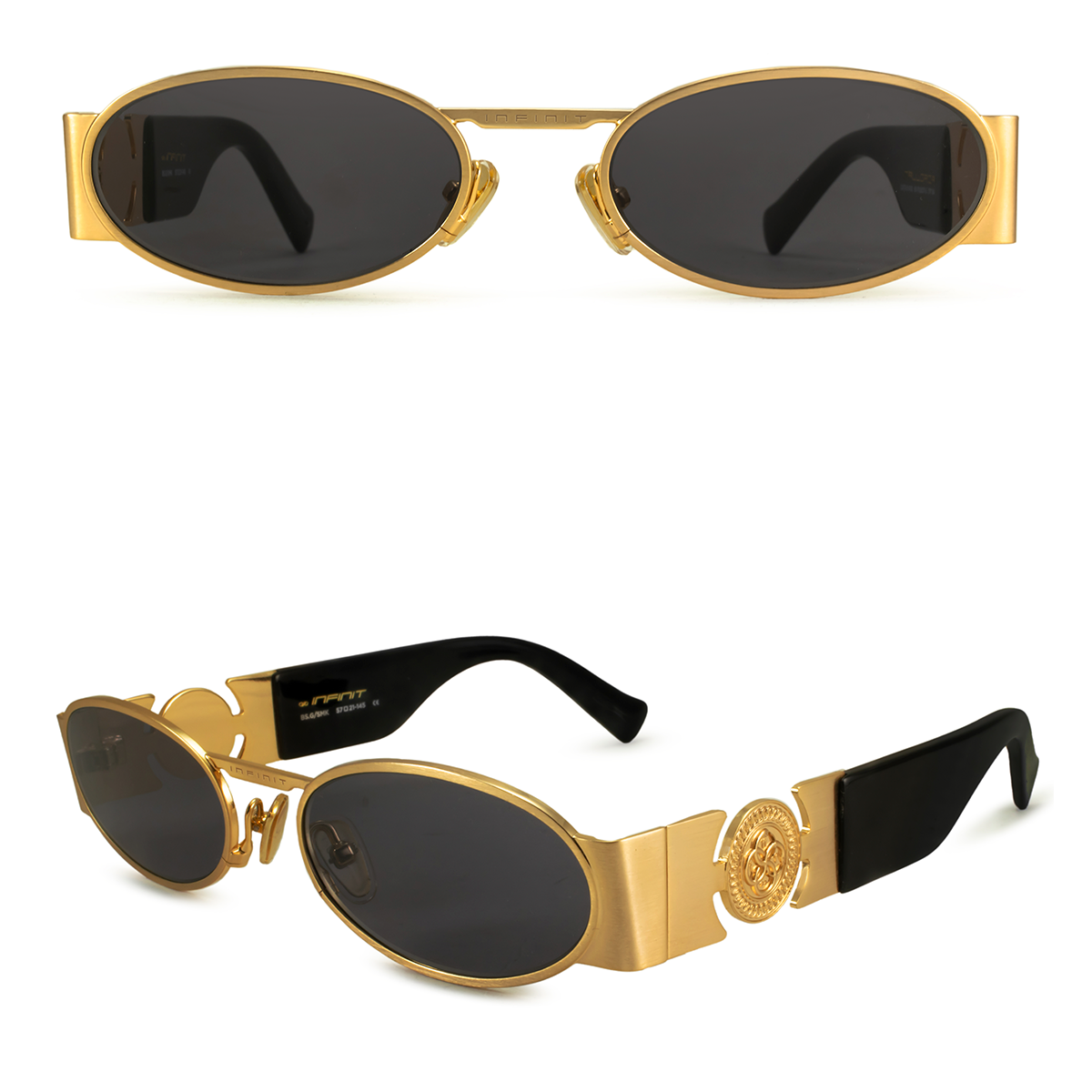 Anteojos De Sol Luxury Series Mallorca Dorado Lente Gris