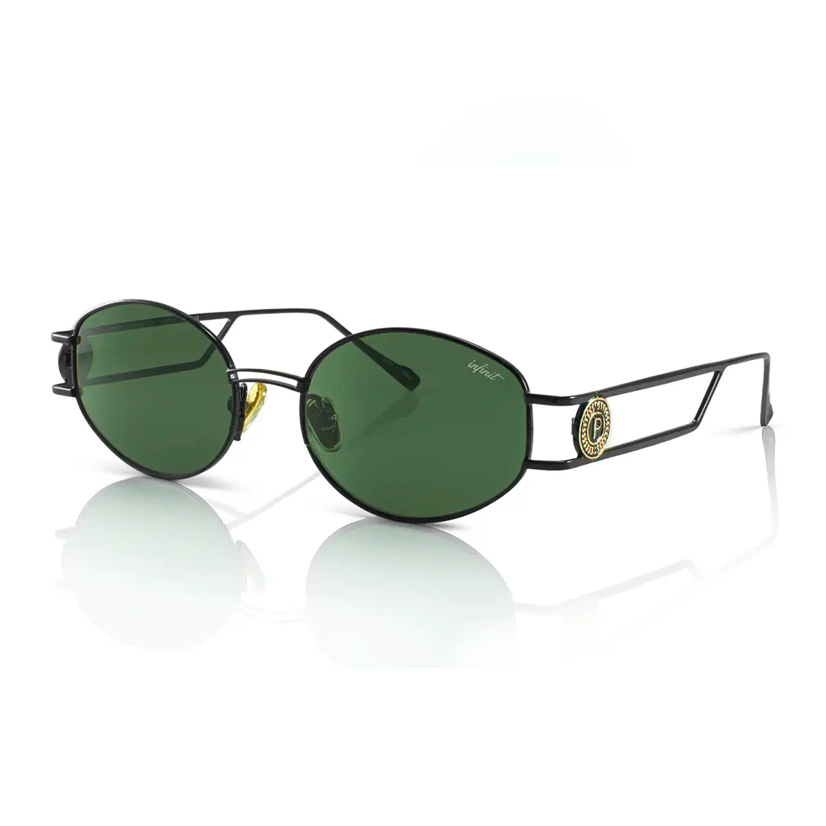 Modena Negro Brillo Lente Verde By Pampita