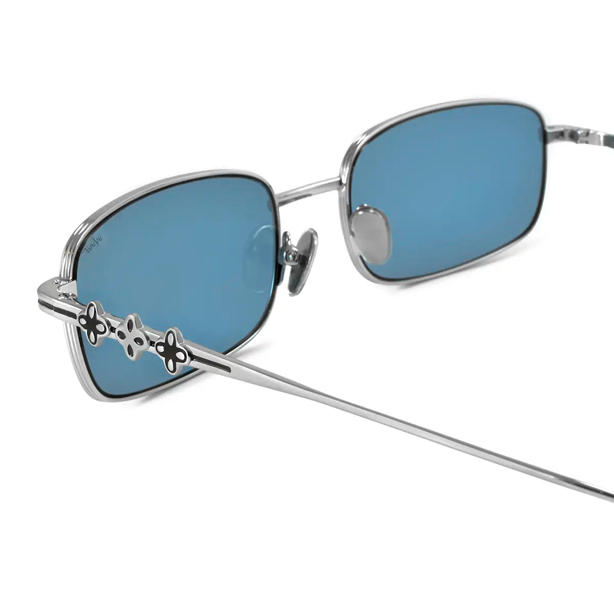 Mojave Plateado Lente Azul