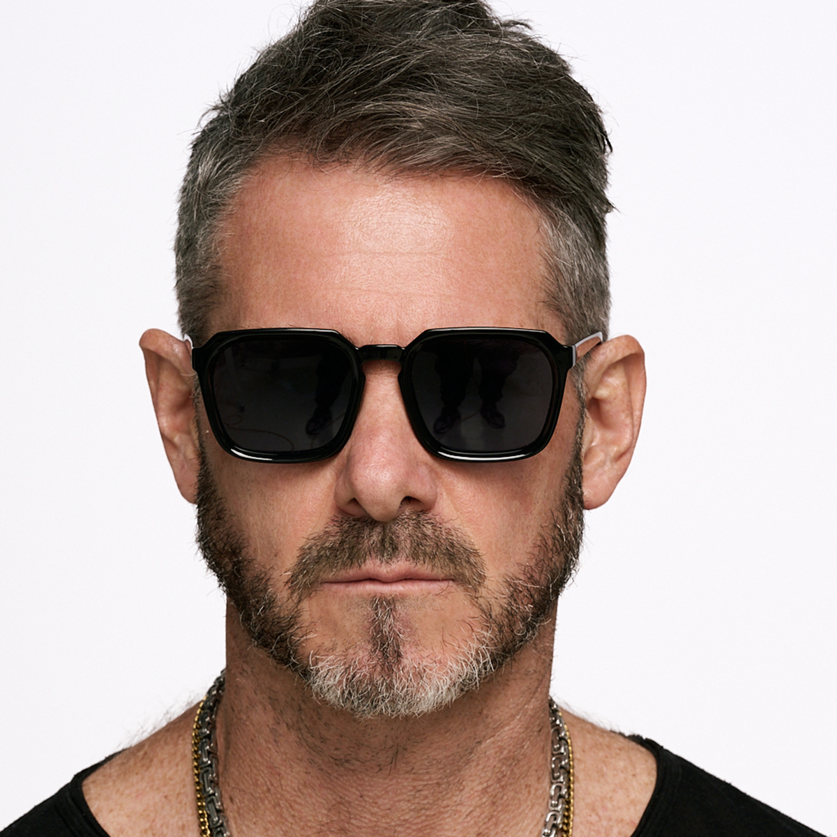 Monaco Negro Brillo Lente Azul