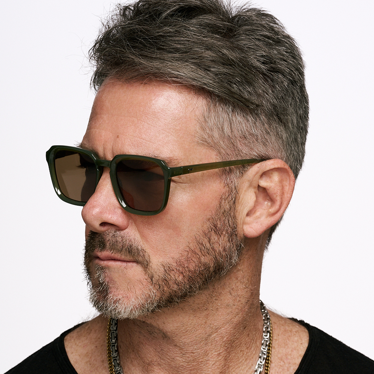 Monaco Translúcido Verde Lente Marrón