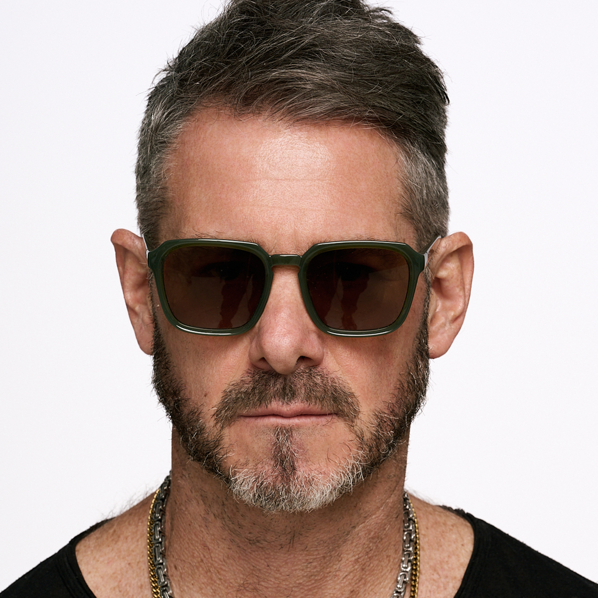 Monaco Translúcido Verde Lente Marrón