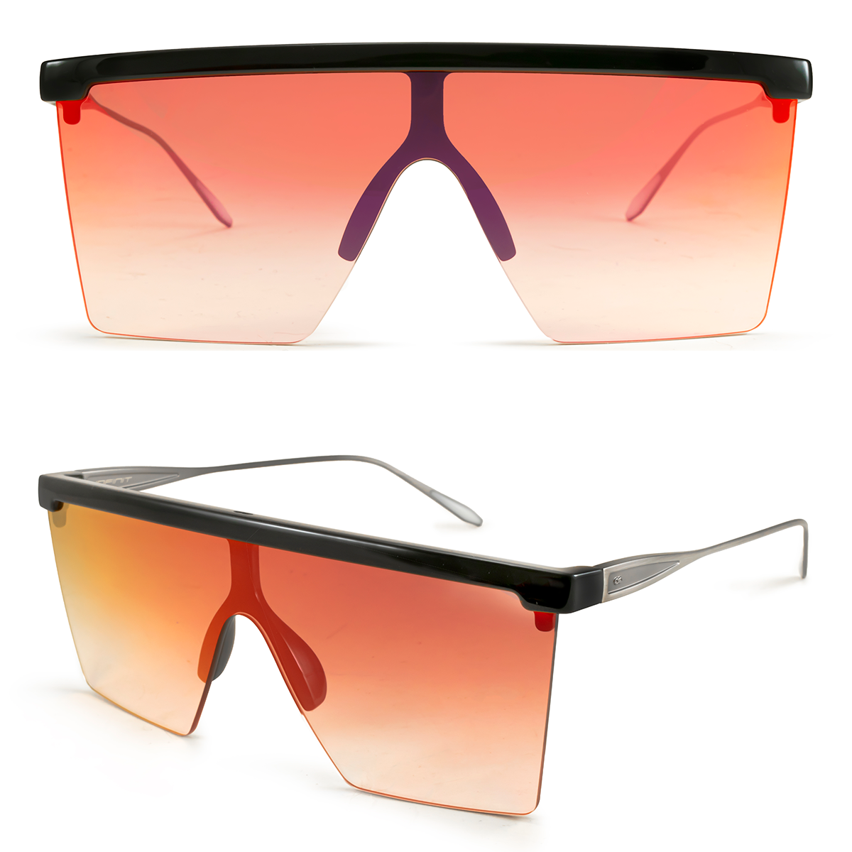 Moscow Metal Negro Brillo Lente Suave Espejada Fresa Degrade