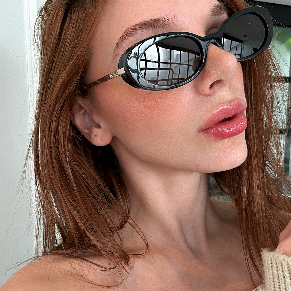 Anteojos De Sol Genova Negro Brillo Lente Gris Polarizado Infinit