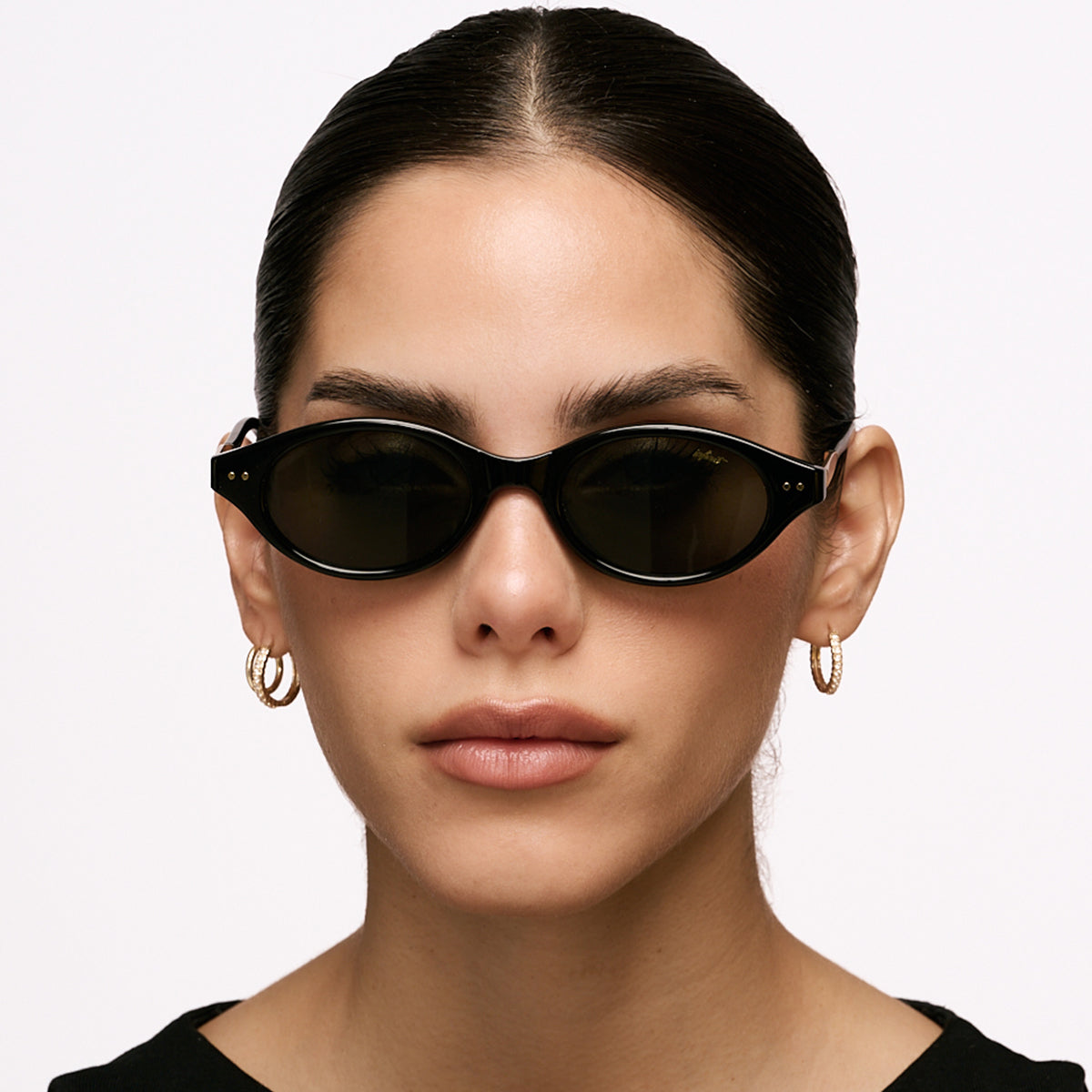 Neiva Negro Brillo Lente Verde By Pampita