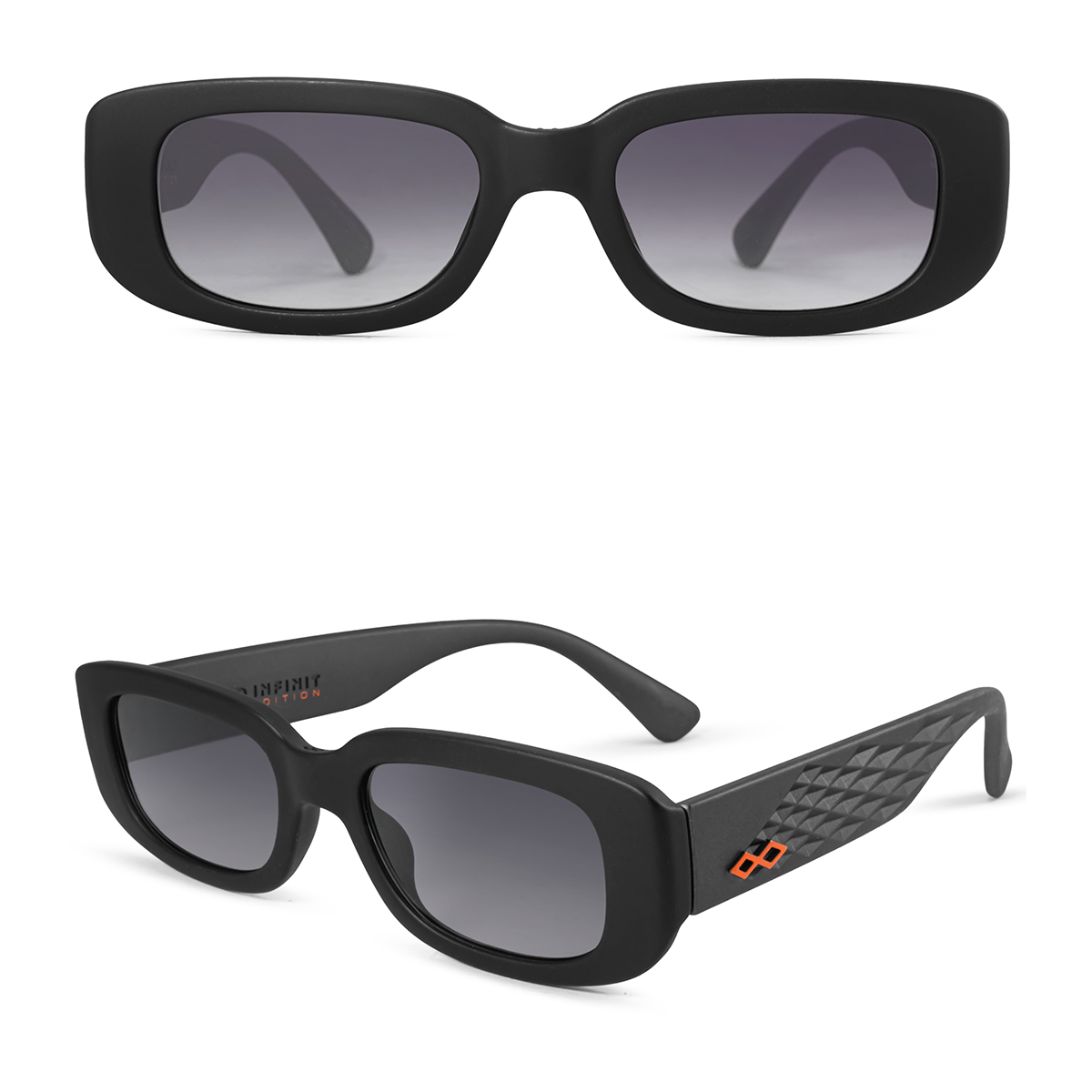 Anteojos De Sol New York 3D Negro Mate Grafito Lente Gris Degrade Edicion Limitada