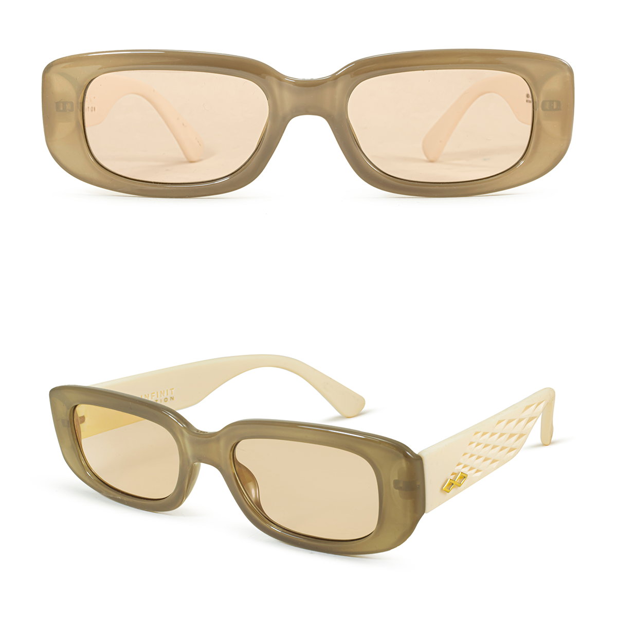 Anteojos De Sol New York 3D Milky Brown Bone Lente Tostado Edicion Limitada