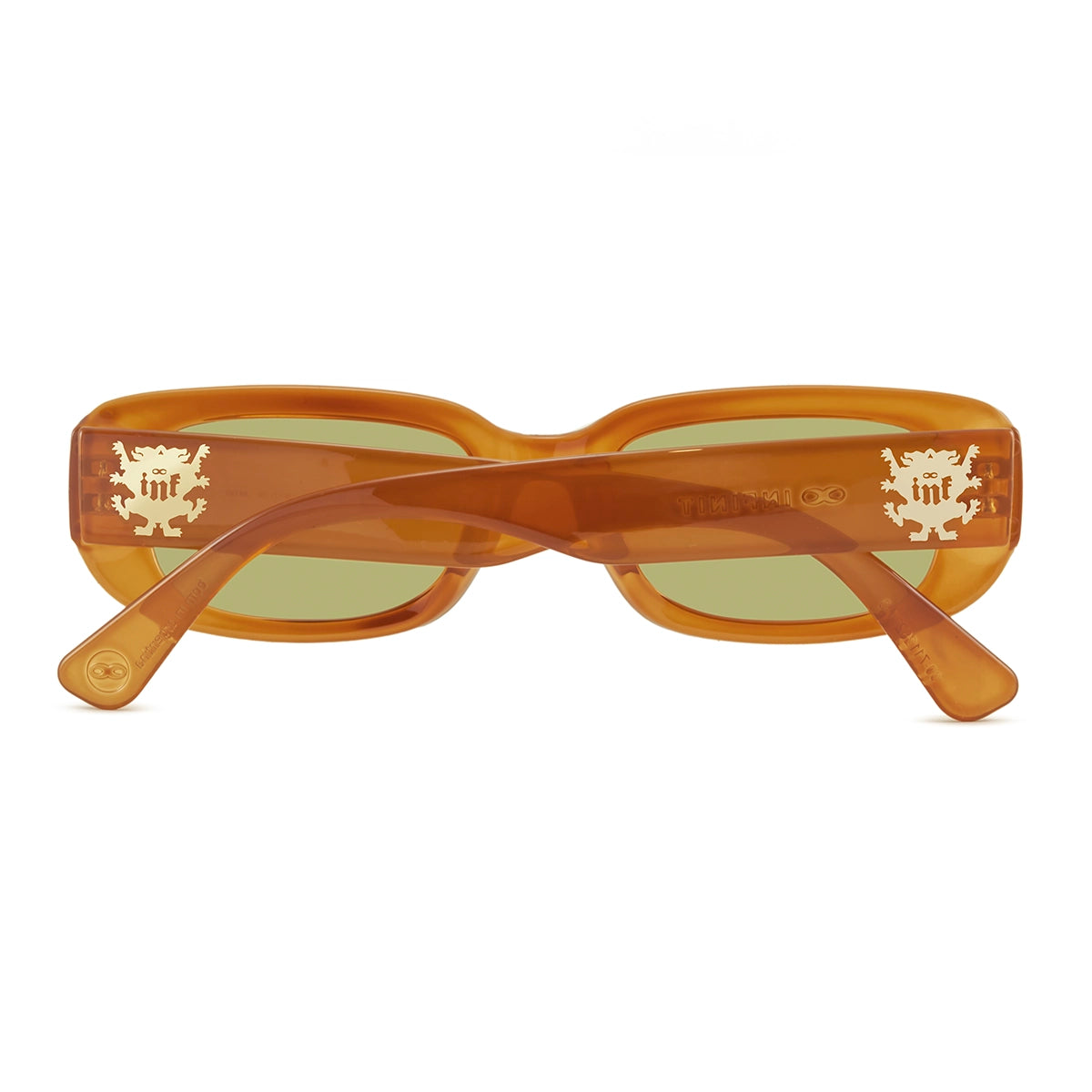 Anteojos De Sol New York Dark Honey Lente Verde Heraldico Gold Edicion Limitada