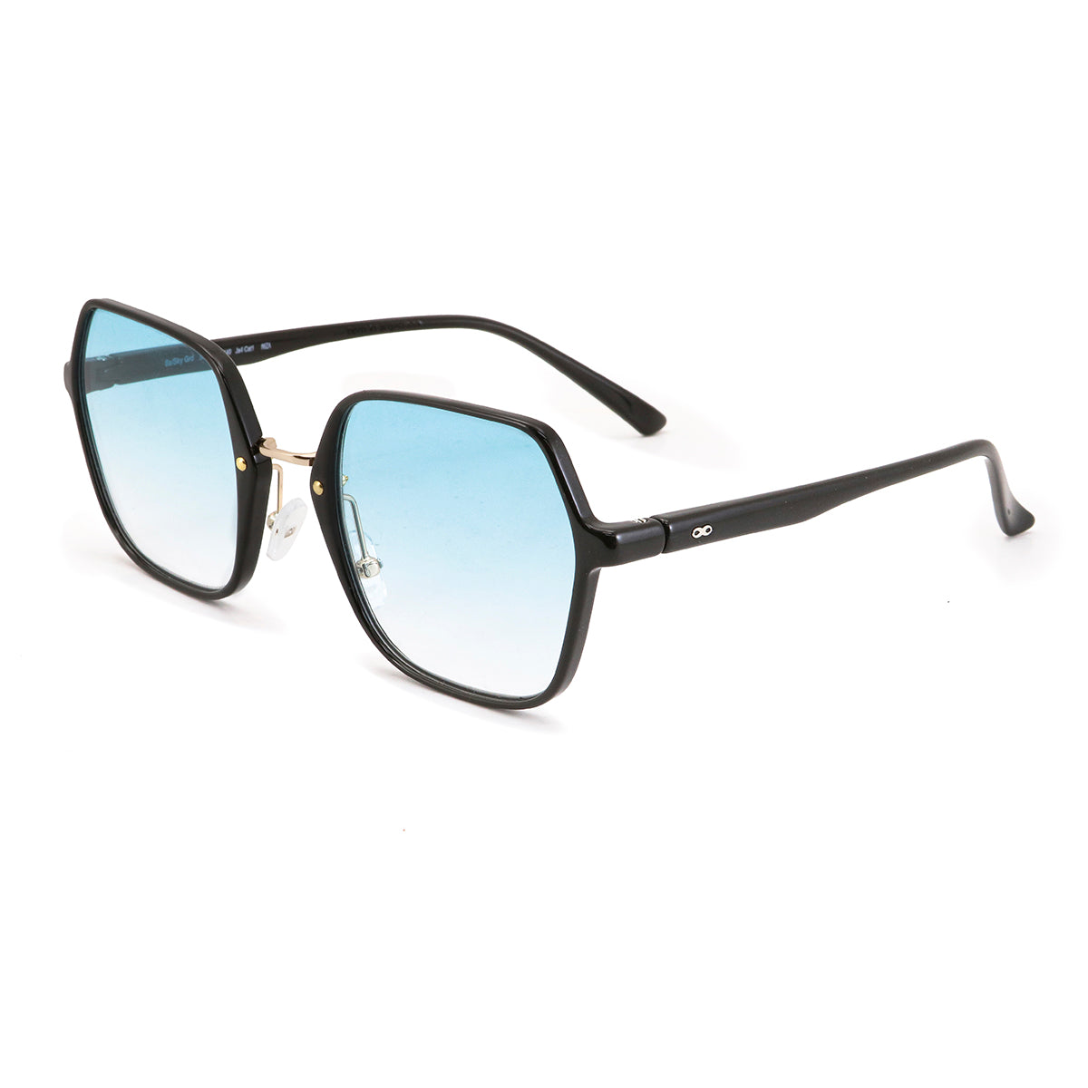 Niza Negro Brillo Lente Celeste Degrade