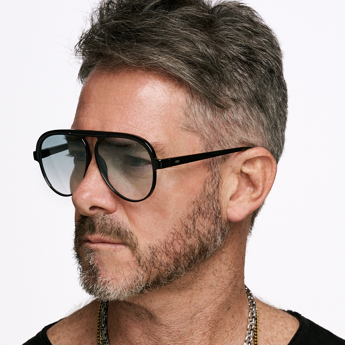 Paris Negro Brillo Lente Verde Degrade