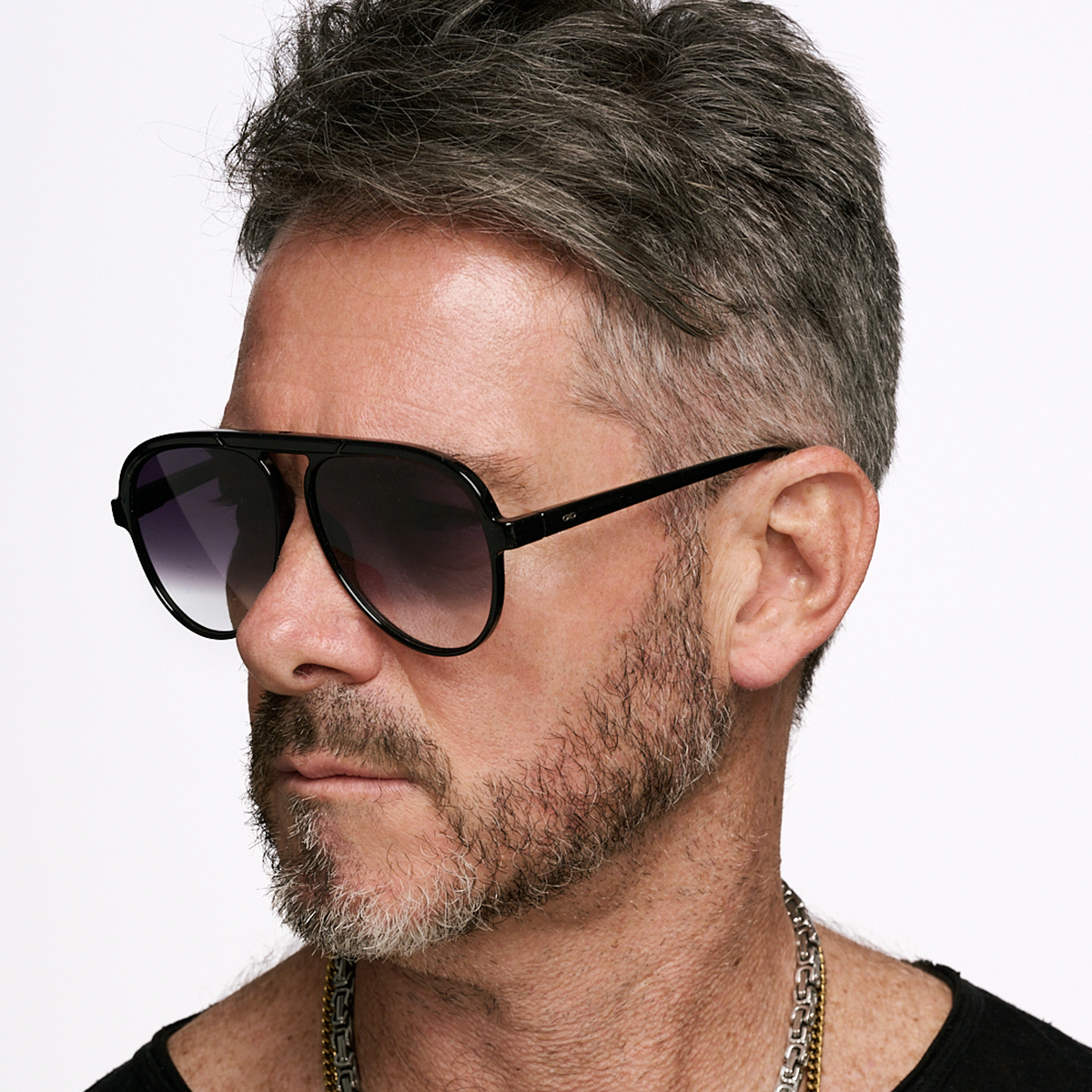 Paris Negro Brillo Lente Gris Horizon