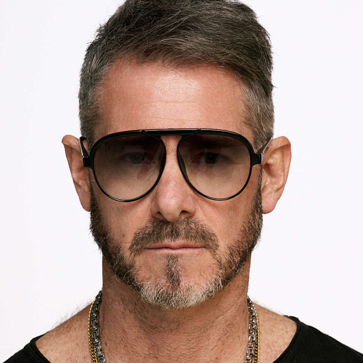 Paris Negro Brillo Lente Oliva Degrade