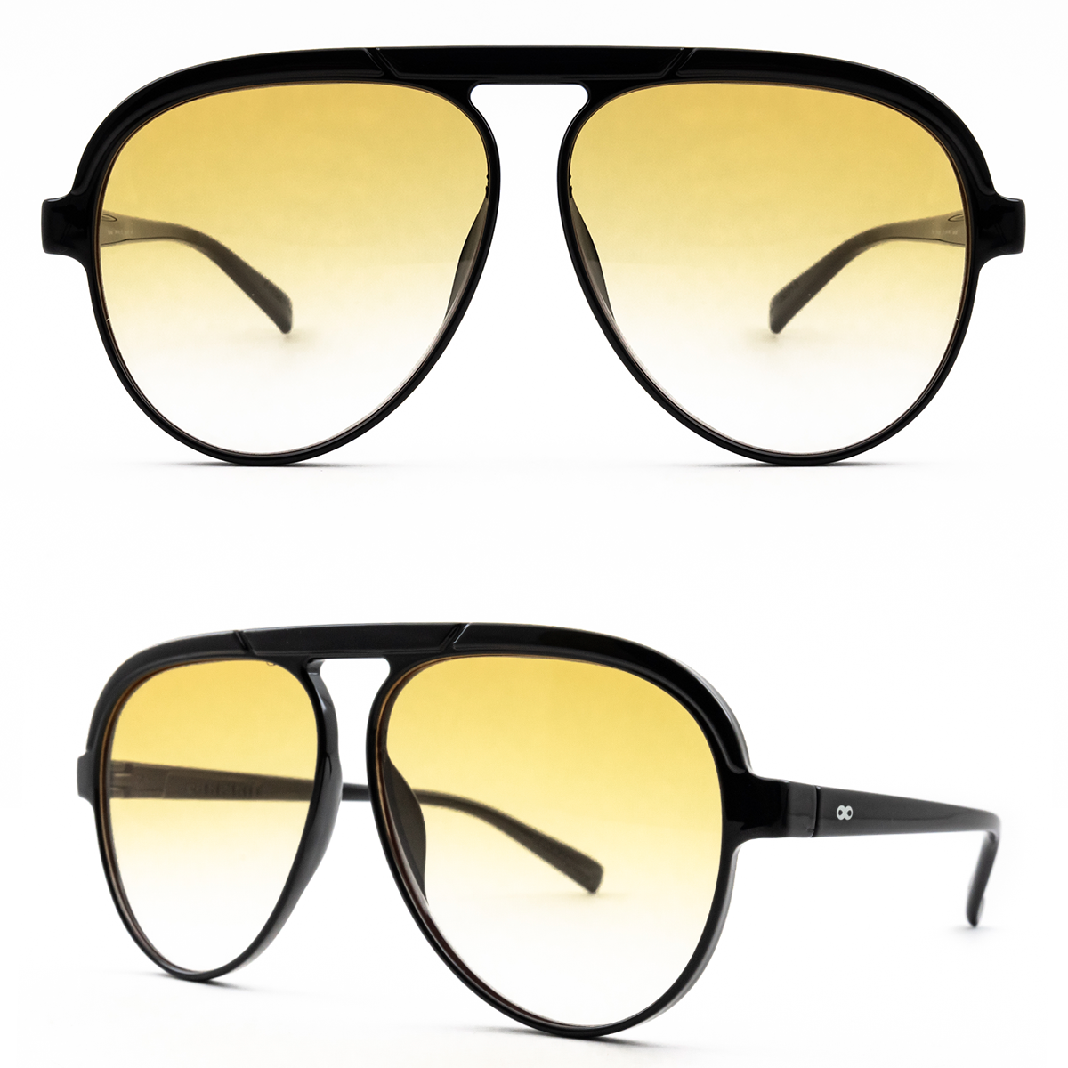 Paris Negro Brillo Lente Naranja Degradé