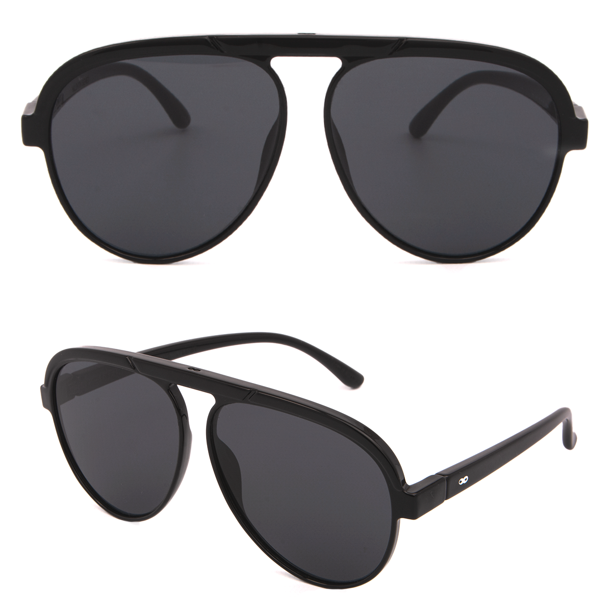 Paris Negro Brillo Lente Gris By Pampita